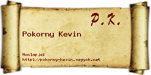 Pokorny Kevin névjegykártya